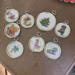 Christmas Ornaments (8) Cross Stitch Vintage