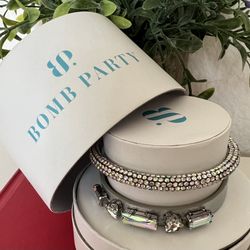 New Ring Bomb Party Silver Crystal Rhinestones Jewelry Holidays Gifts Presents 