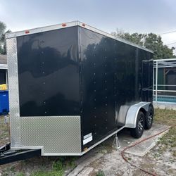 Trailer  Enclosed   Very Nice And Clean 14x6 Nice Wheels