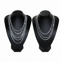 Tennis chain bracelet woven zircon necklace hip-hop trendy brand titanium steel men's hand jewelry hot selling jewelry