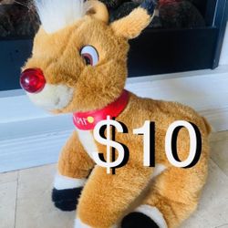 $10 Vintage Rudolph The Red Nose Reindeer Plush Great Condition