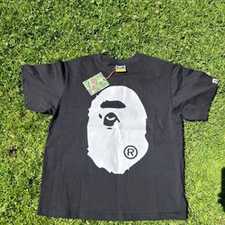 black and white bape shirt