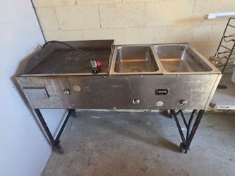 Parrilla para tacos  con vaporera