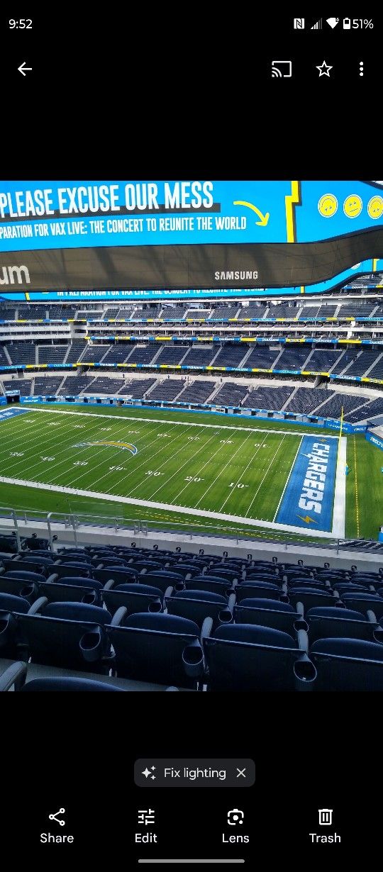 (5) Chargers Season Seats_____Great Seats______2025/2026