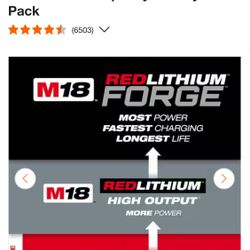 Milwaukee M18 18V Red Lithium XC 5.0 Battery