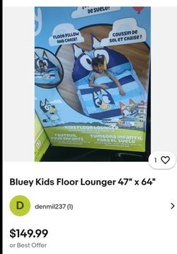 Bluey Oversized Kids Floor Lounger (47" W x 64" H) $50