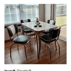 6 chair & oval table 1950’s set