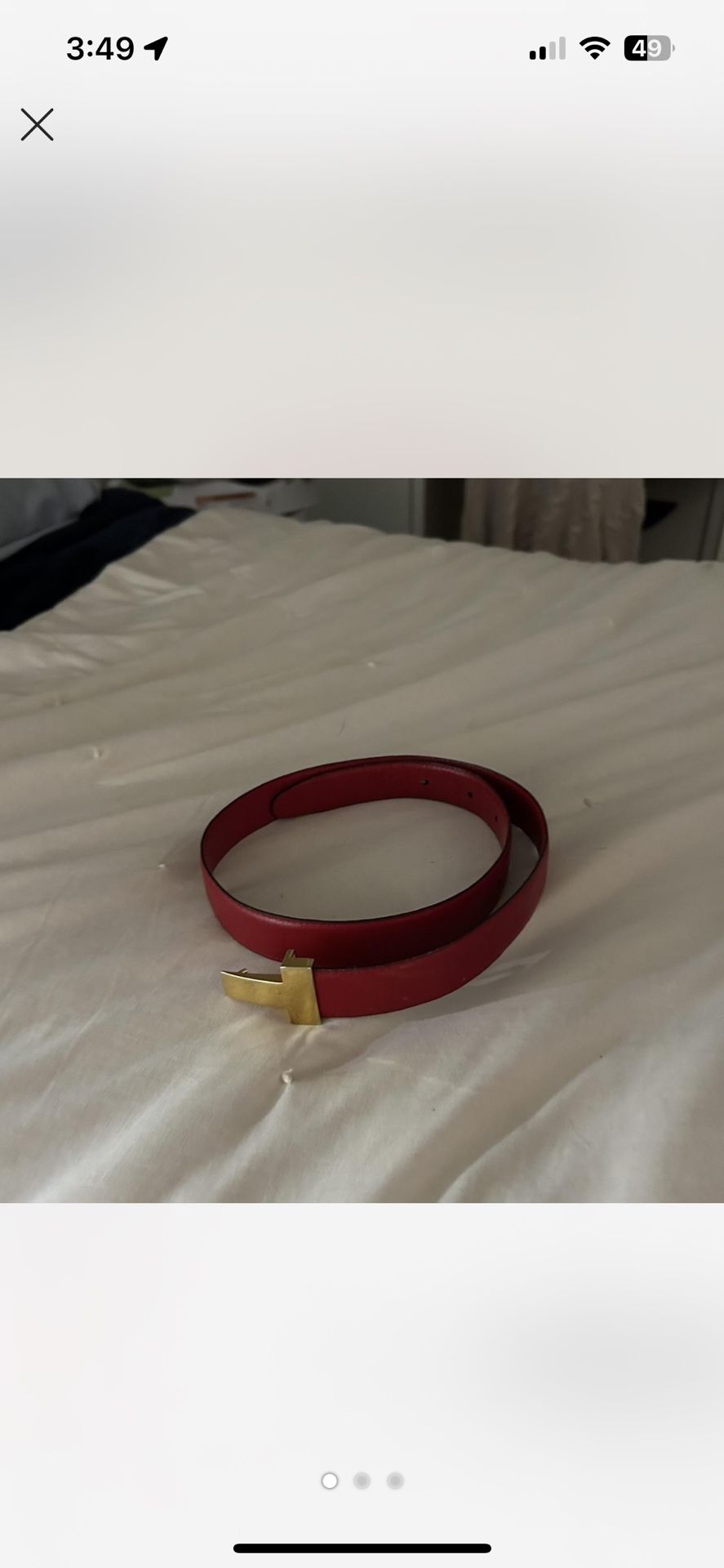 Tiffany And Co Red And Gold Belt