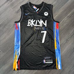 Nike Kevin Durant Nets Basquiat City Edition Jersey Mens L 48 Swingman NBA KD7