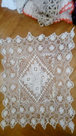 Vintage apron and Linens