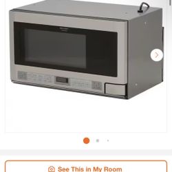 SHARP R-1214 1.5 CU. FT. 1100W OVER-THE-COUNTER CAROUSEL MICROWAVE OVEN STAINLESS STEEL  ADO #:Z-2170 Brand New – No Box.Price is Firm.  Description :
