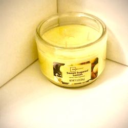 Mainstays 3-Wick Sweet Sugared Lemon Scented Candle | Refreshing Citrus Aroma