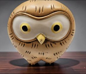 💫 Vintage Japanese Owl Coin Bank Ceramic