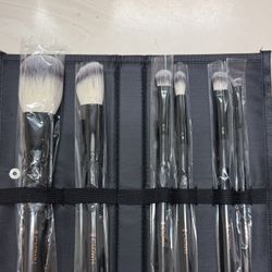Crown Pro 6 Piece Make Up Brush Set Black Color New 
