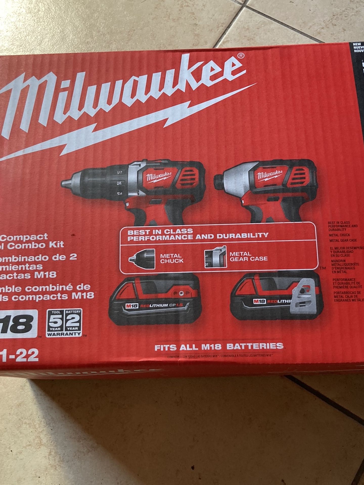 Milwaukee Drill and Impact Driver Set