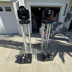 Global truss, DJ, Chauvet fog Beam lights 230