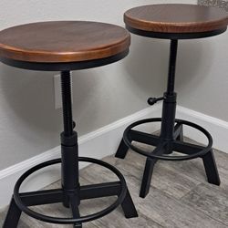 Industrial Bar Stool-Set of 2