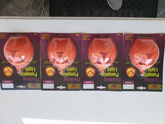 Flashing pumpkin lights qty:4