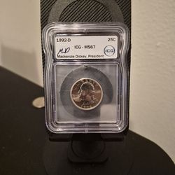 HIGH VALUE 1992-D ICG - MS67 25C SLAB!!!!!!!!
