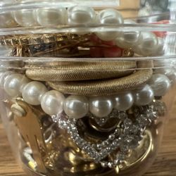 Mini Jewelry Jar Still Many Great Vintage Pieces 