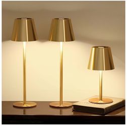 Gold modern portable table lamp  3 pack