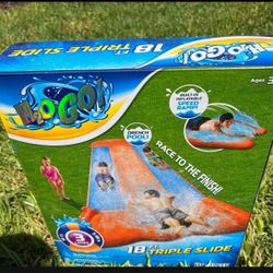 Bestway H2OGO! 18' Triple Water Slip N and Slide Kid's Pool Toys Outdoor SummerFirm $40.   
