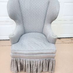 Tall Mahogany Georgian Wing Parlor Fireside Chair