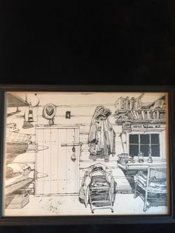 Rustic Black And White Cabin Prints