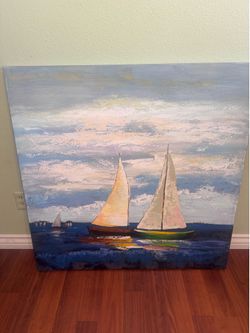 Sailboats painting