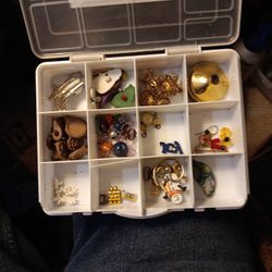 Container of assorted beads