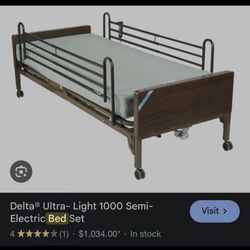 Electric Bed With Matresa Pad 