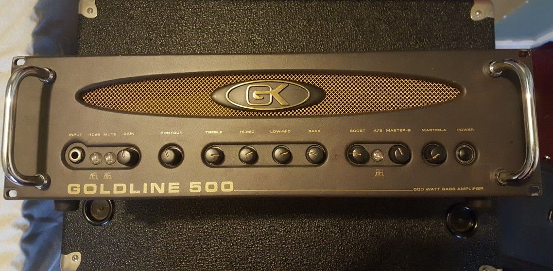 Used Gallien-Krueger Goldline 500 Watt Bass Amp Head