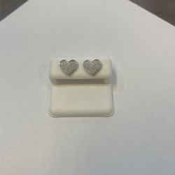 Silver heart earrings 