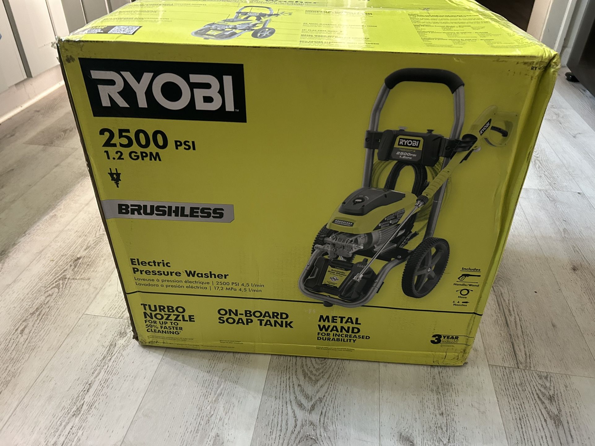 2500psi ryobi pressure washer
