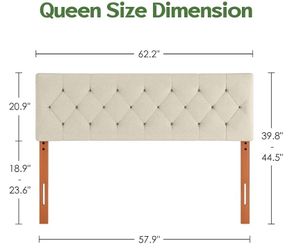 Queen Size beige headboard