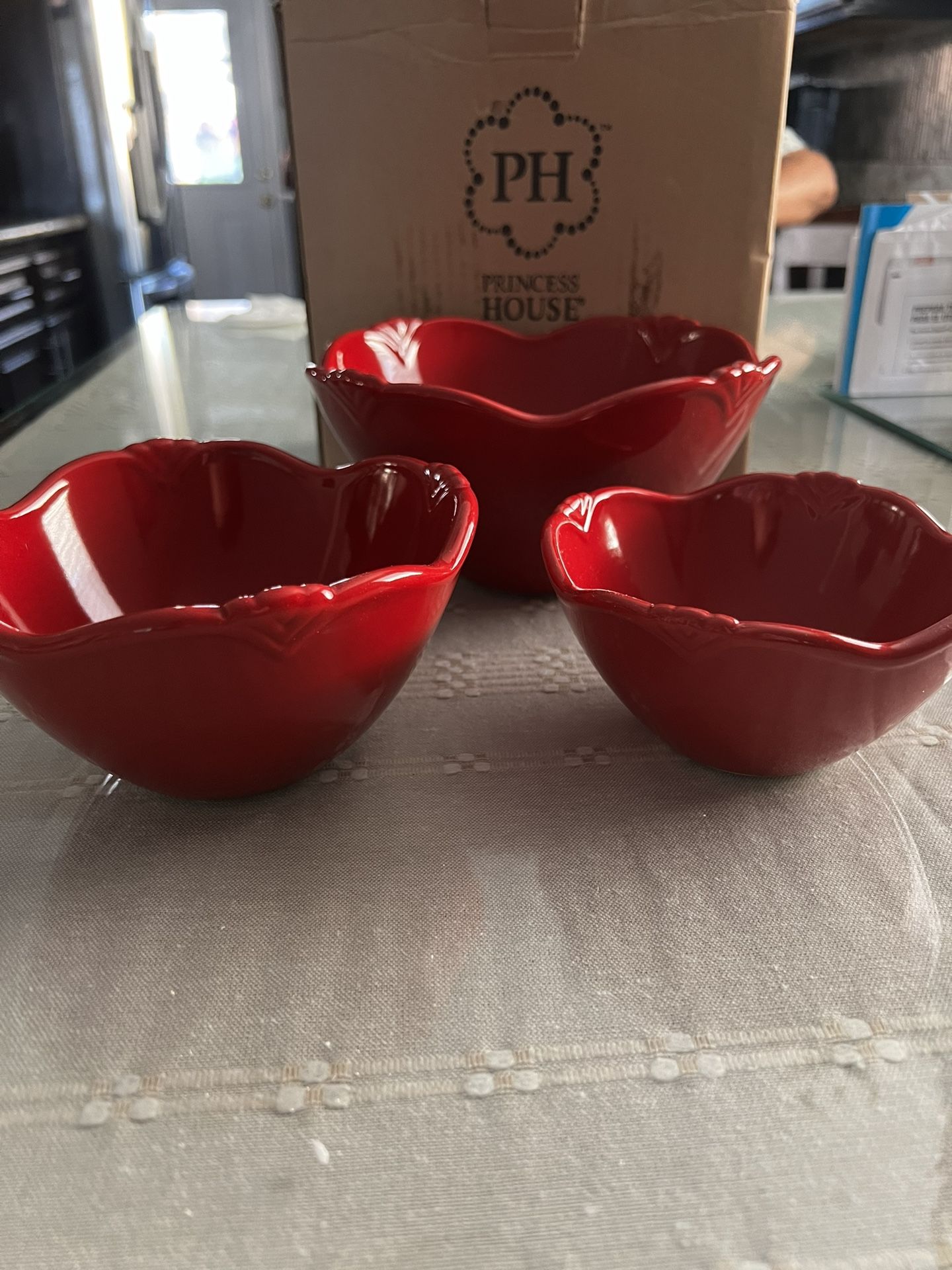 Princess House Serving Bowls 3 Pavillon 