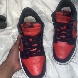 Nike dunk low retro navy red