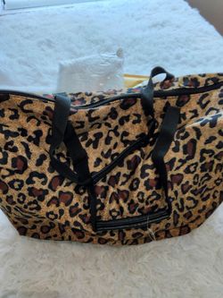 Leopard Print Large Duffle Bag and Purses
