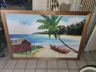 Large Original G. Asserto Painting On Canvas