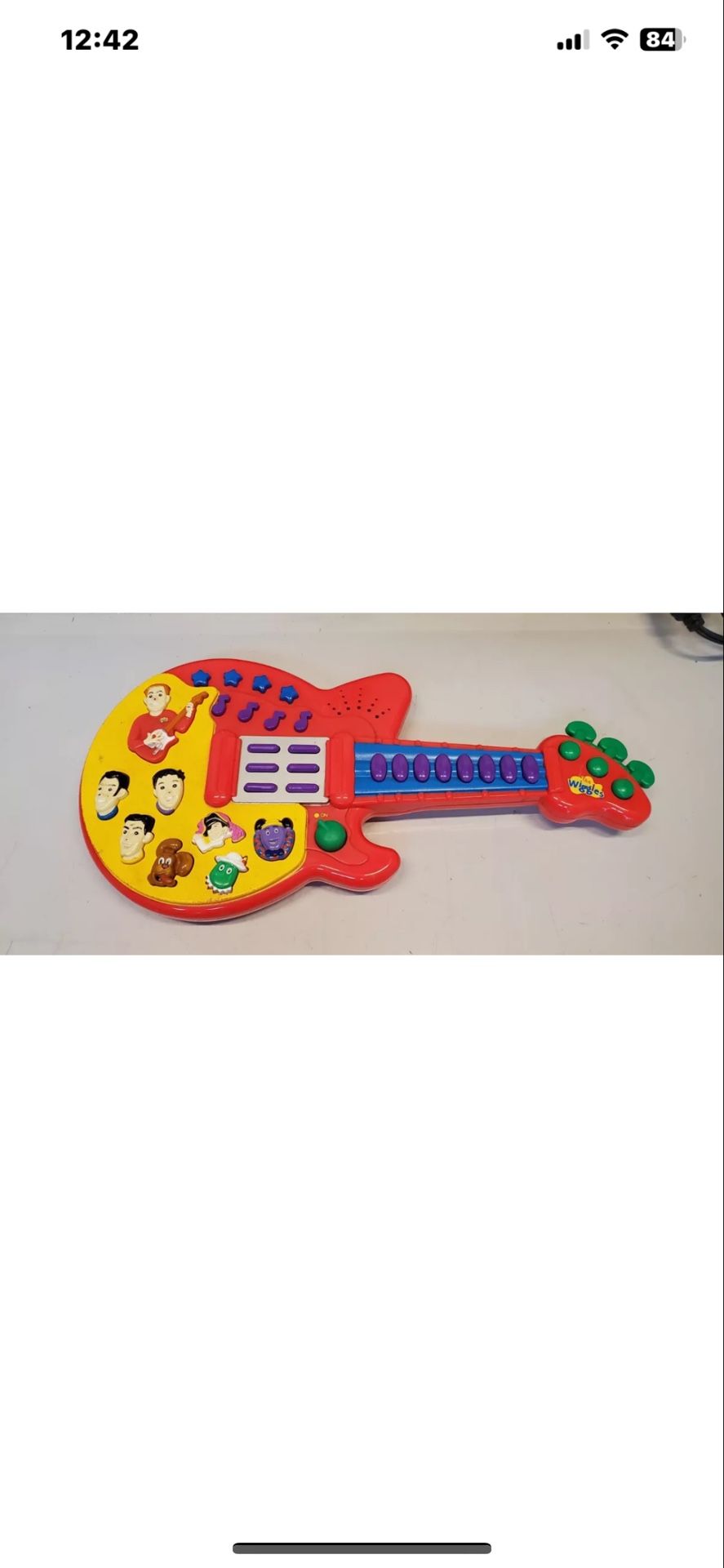 Vintage Collectible The wiggles Red Guitar Toy