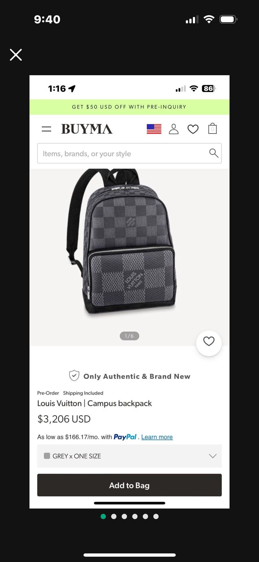 Louis Vuitton Book Bag