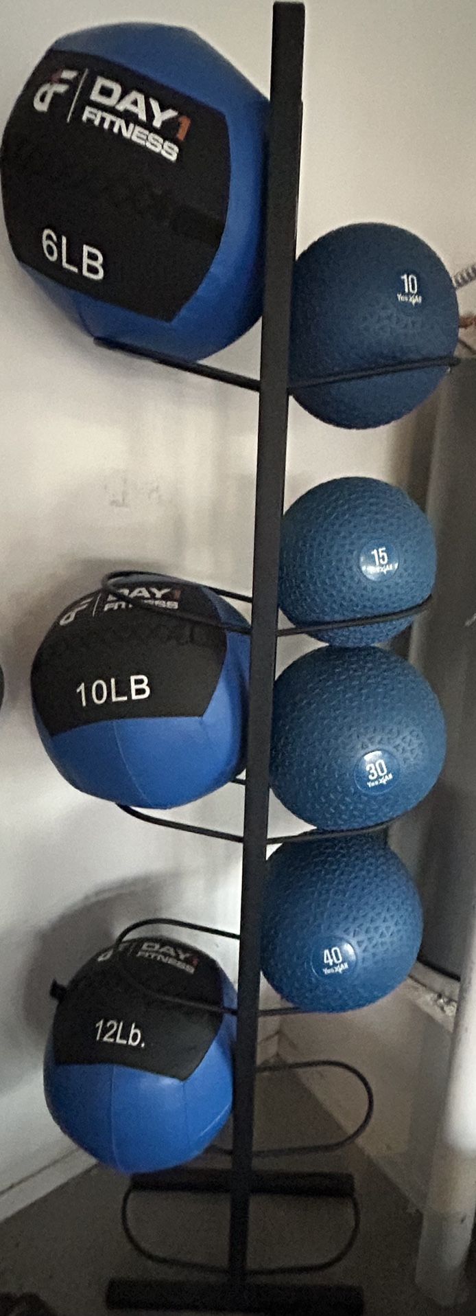 Rack With Med Balls/ Slam Balls $175
