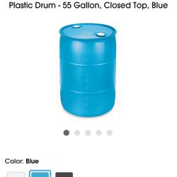 55 Gallon Sealed Blue Drum