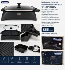 De'Longhi Perfecto Indoor Electric Grill BG24 – Like New w/ Box