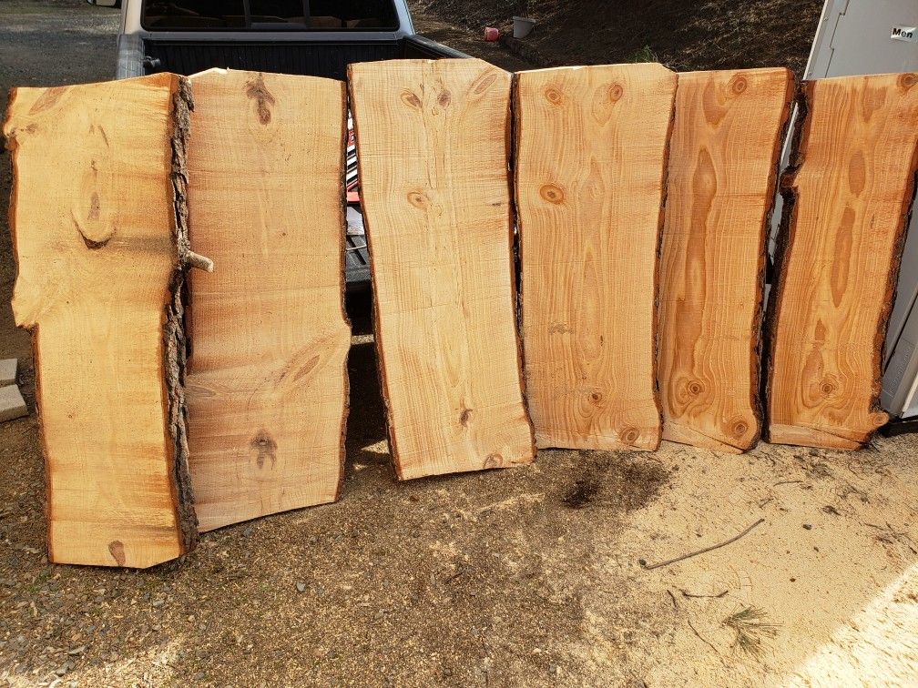 LIVE EDGE WOOD LUMBER SLABS RUSTIC PINE TABLE
