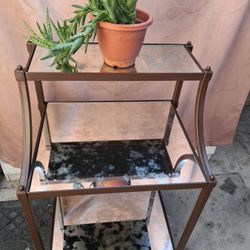 Shelve  Tres Estantes Metal Y Vidrio 