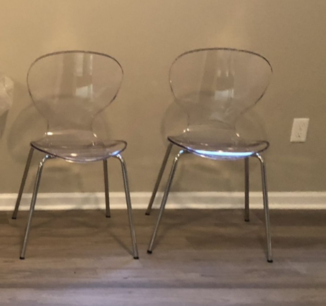 6 Acrylic Chairs 