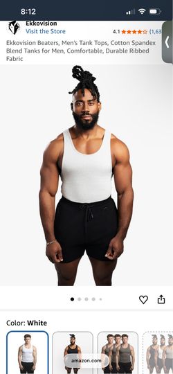 Ekko vision white mens sz L Tank Top NEW