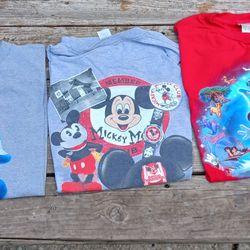 🔥 Vtg Walt Disney Mickey Mouse T Shirts 🔥 Rap Tee Bulls Single Stitch