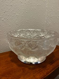 Williams Adams Lead Crystal Floral Bowl